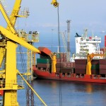 Black sea cargo port in Odessa, Ukraine